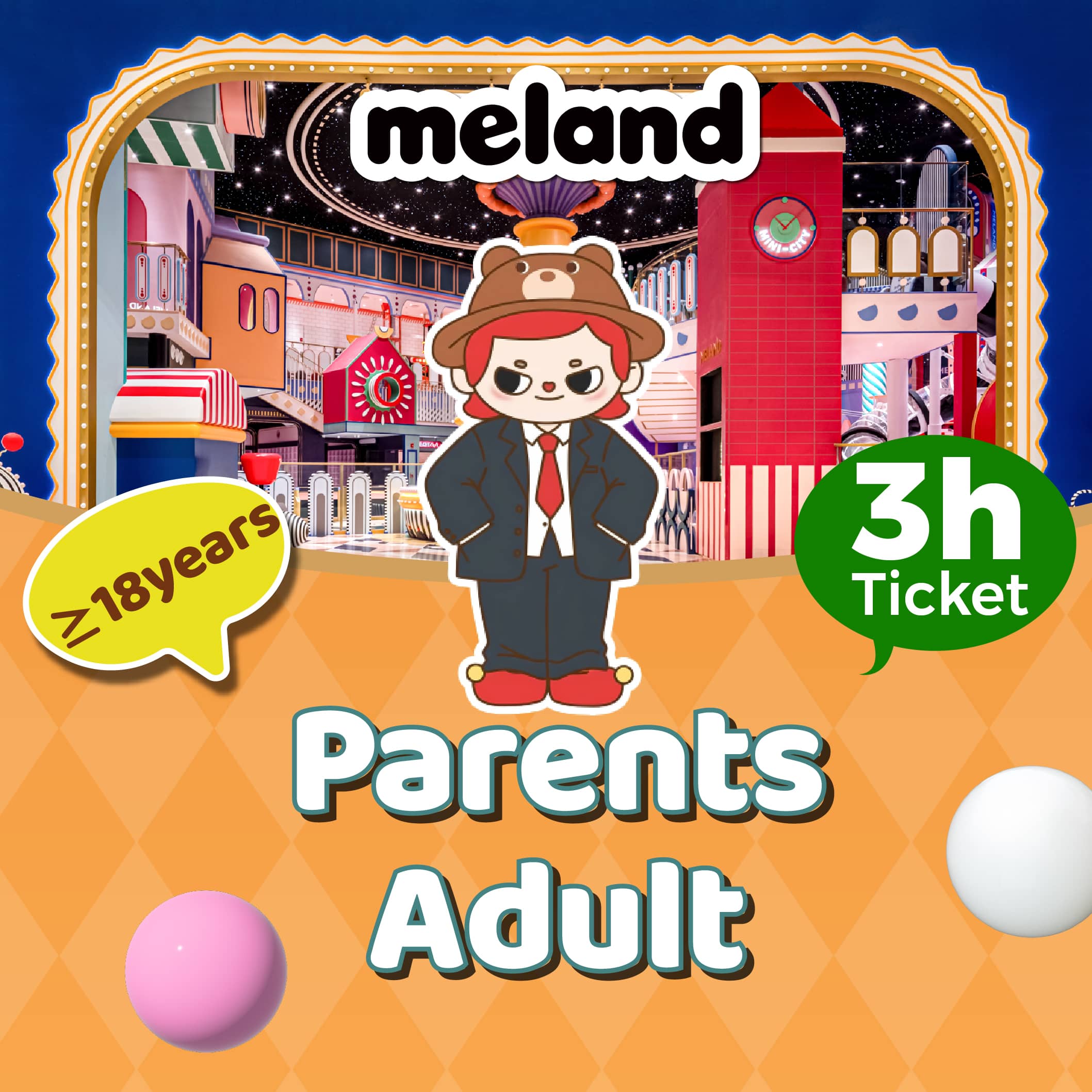 Parent ≥18 years Play for 3 hrs