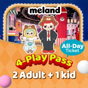 2Adult+ 1kid 4-play pass (All-Day)