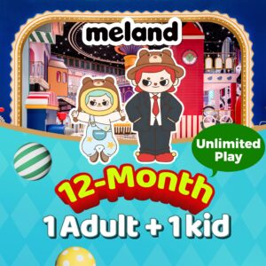 1Adult+ 1kid 12 months of unlimited play