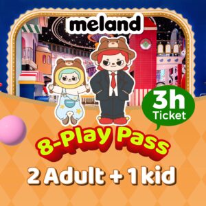 2Adult+ 1kid 8-play pass (3 hours)