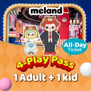1Adult+ 1kid 4-play pass (All-Day)