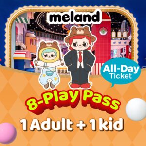 1Adult+ 1kid 8-play pass (All-Day)